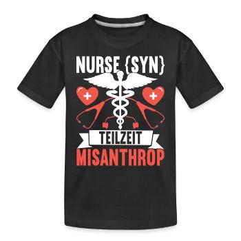 Krankenschwester Krankenpflege - Kinder Premium Bio T-Shirt - Schwarz - Vorne