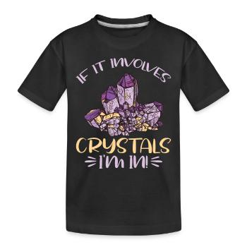 Cristaux et pierres de guérison par les cristaux - T-shirt bio Premium Enfant - noir - Devant