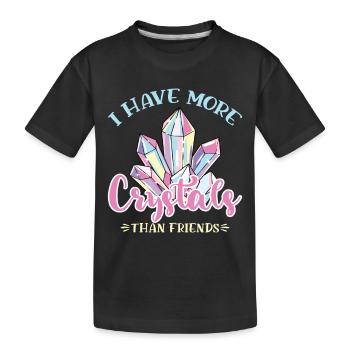 Cristaux et pierres de guérison par les cristaux - T-shirt bio Premium Enfant - noir - Devant