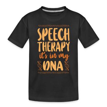 Speech Therapist Therapy Assistant - Kids' Premium Organic T-Shirt - black - Front