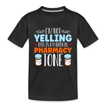 Technicien en pharmacie Je ne crie pas ce médicament - T-shirt bio Premium Enfant - noir - Devant