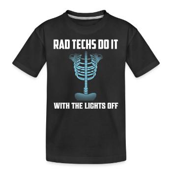 Les techniciens Rad le font avec The Lights Off Radiology X-Ra - T-shirt bio Premium Enfant - noir - Devant
