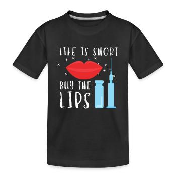 Chirurgie plastique Botox et injecteur d’infirmière esthétique - T-shirt bio Premium Enfant - noir - Devant