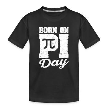 Born on Pi Day Math Lover's Birthday Apprenticeship - Kids' Premium Organic T-Shirt - black - Front