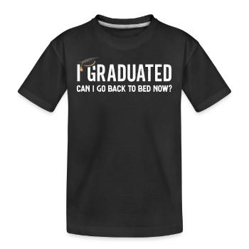 J’ai obtenu mon diplôme de maîtrise - T-shirt bio Premium Enfant - noir - Devant