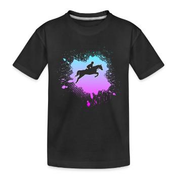 Équitation - T-shirt bio Premium Enfant - noir - Devant