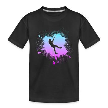 klettern - Kinder Premium Bio T-Shirt - Schwarz - Vorne