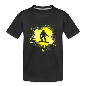 Snowboarding - Kinder Premium Bio T-Shirt - Schwarz - Vorne