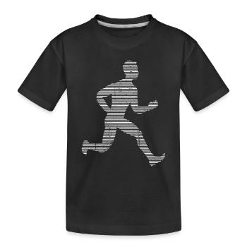 Joggen - Kinder Premium Bio T-Shirt - Schwarz - Vorne