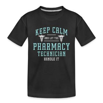 Technicien en pharmacie Restez calme et aime les médicaments - T-shirt bio Premium Enfant - noir - Devant