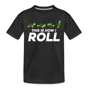 Schildkröte - Kinder Premium Bio T-Shirt - Schwarz - Vorne