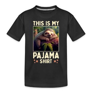 Paresseux C’est ma chemise de pyjama pyjama sommeil - T-shirt bio Premium Enfant - noir - Devant