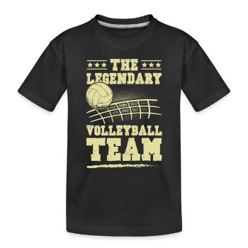 Volleyball team - Kids' Premium Organic T-Shirt - black - Front