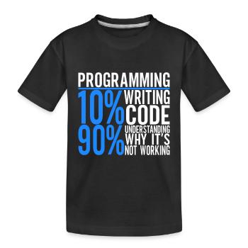 Programmer Computer Scientist - Kids' Premium Organic T-Shirt - black - Front