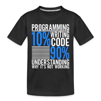 Programmer Computer Scientist - Kids' Premium Organic T-Shirt - black - Front