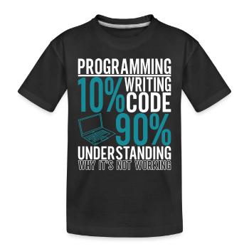 Programmierer Informatiker - Kinder Premium Bio T-Shirt - Schwarz - Vorne