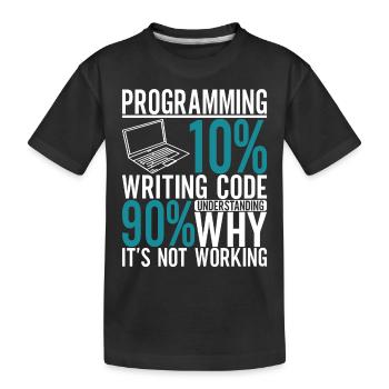 Programmer Computer Scientist - Kids' Premium Organic T-Shirt - black - Front