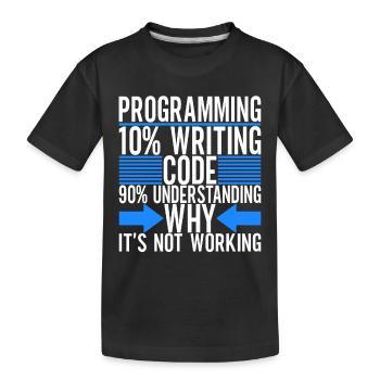 Programmer Computer Scientist - Kids' Premium Organic T-Shirt - black - Front