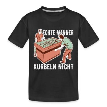 Tischfussball Tischkicker - Kinder Premium Bio T-Shirt - Schwarz - Vorne
