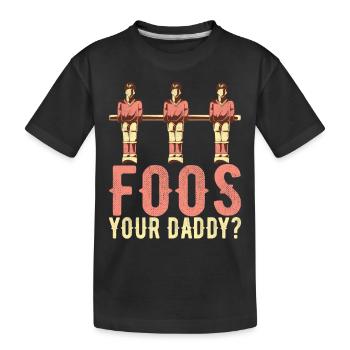 Tischfussball Tischkicker - Kinder Premium Bio T-Shirt - Schwarz - Vorne