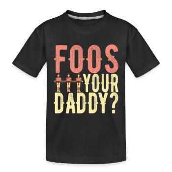 Tischfussball Tischkicker - Kinder Premium Bio T-Shirt - Schwarz - Vorne