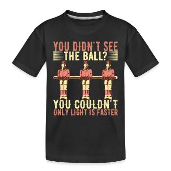 Tischfussball Tischkicker - Kinder Premium Bio T-Shirt - Schwarz - Vorne