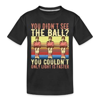 Tischfussball Tischkicker - Kinder Premium Bio T-Shirt - Schwarz - Vorne