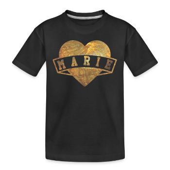 Marie Herzen Gold - Kinder Premium Bio T-Shirt - Schwarz - Vorne