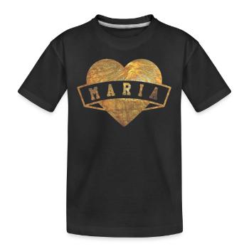 Maria Herzen Gold - Kids' Premium Organic T-Shirt - black - Front