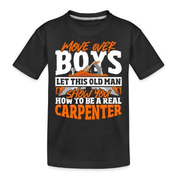Comment être un vrai menuisier menuisier menuisier - T-shirt bio Premium Enfant - noir - Devant