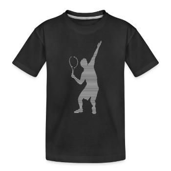 Tennis - Kinder Premium Bio T-Shirt - Schwarz - Vorne