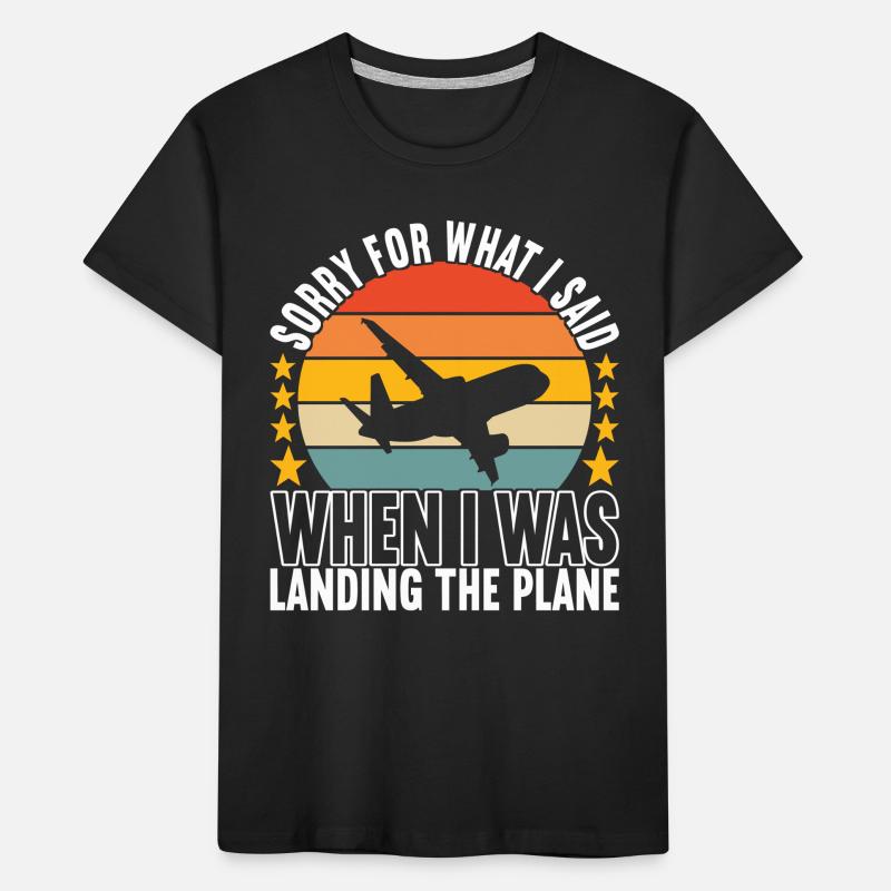 Pilot Flugzeug Kinder Premium Bio T-Shirt