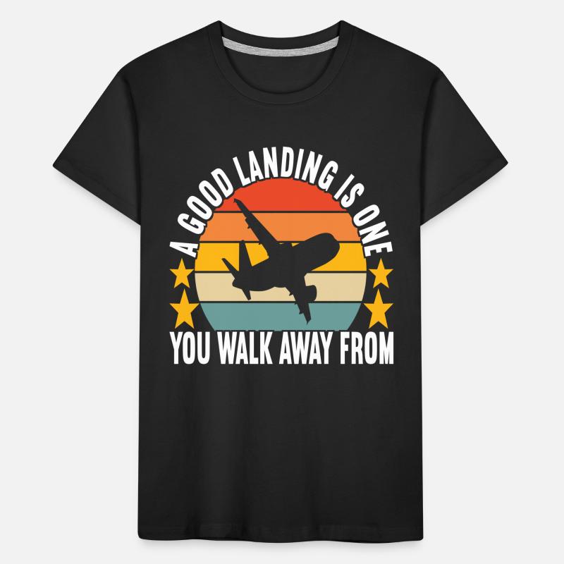 Pilot Flugzeug Kinder Premium Bio T-Shirt