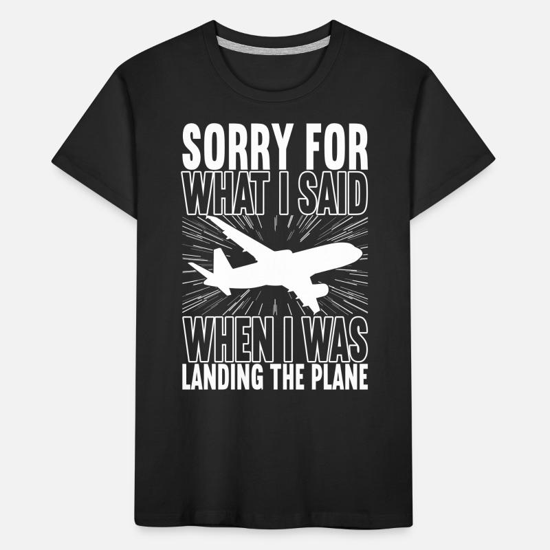 Pilot Flugzeug Kinder Premium Bio T-Shirt