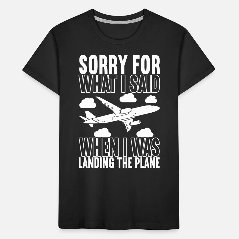 Pilot Flugzeug Kinder Premium Bio T-Shirt