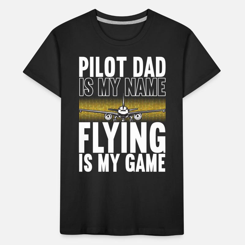 Pilot Flugzeug Kinder Premium Bio T-Shirt