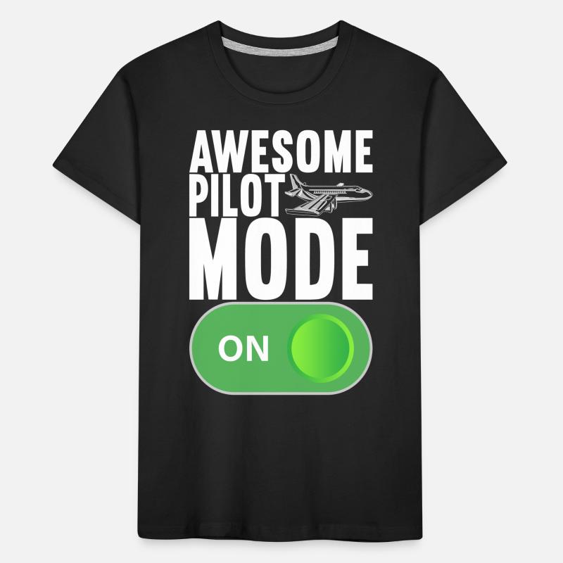 Pilot Flugzeug Kinder Premium Bio T-Shirt