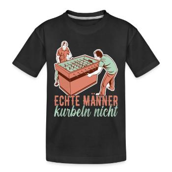 Tischfussball Tischkicker - Kinder Premium Bio T-Shirt - Schwarz - Vorne