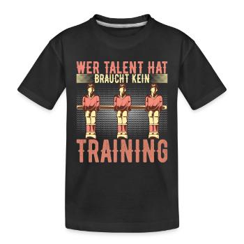 Tischfussball Tischkicker - Kinder Premium Bio T-Shirt - Schwarz - Vorne