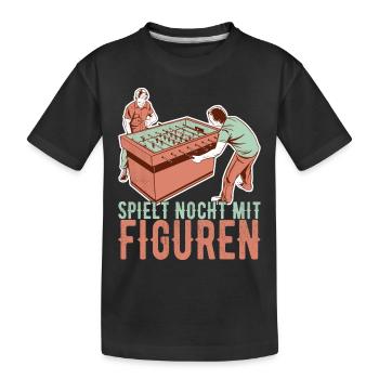 Tischfussball Tischkicker - Kinder Premium Bio T-Shirt - Schwarz - Vorne