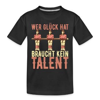 Tischfussball Tischkicker - Kinder Premium Bio T-Shirt - Schwarz - Vorne