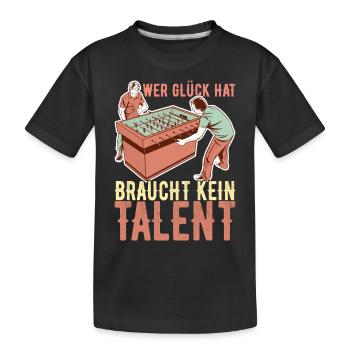Tischfussball Tischkicker - Kinder Premium Bio T-Shirt - Schwarz - Vorne