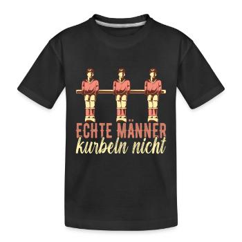 Tischfussball Tischkicker - Kinder Premium Bio T-Shirt - Schwarz - Vorne