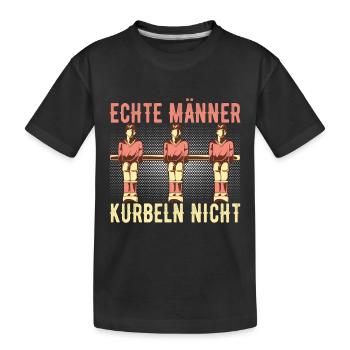 Tischfussball Tischkicker - Kinder Premium Bio T-Shirt - Schwarz - Vorne