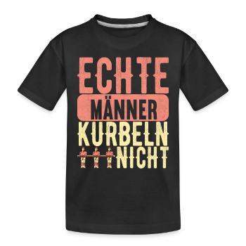 Tischfussball Tischkicker - Kinder Premium Bio T-Shirt - Schwarz - Vorne