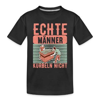 Tischfussball Tischkicker - Kinder Premium Bio T-Shirt - Schwarz - Vorne