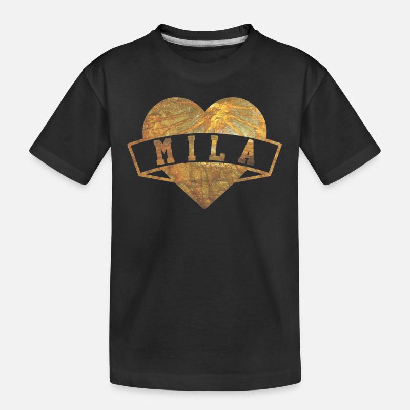 Mila Herzen Or - T-shirt bio Premium Enfant - noir