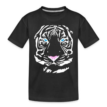 Siberian Tiger Design Cat Lion Lion Cat Wild - Kids' Premium Organic T-Shirt - black - Front