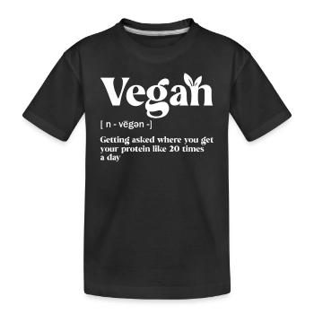 Définition végétalienne - T-shirt bio Premium Enfant - noir - Devant