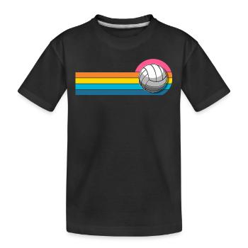 Volleyball - Kids' Premium Organic T-Shirt - black - Front